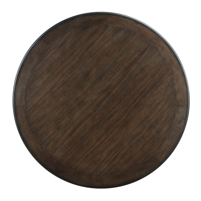 Asher Dining Table in Black/Brown - 5800BK-48RD - FAMSA Furniture (TX)