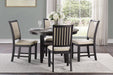 Asher Dining Table in Black/Brown - 5800BK-48RD - FAMSA Furniture (TX)