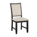 Asher Side Chair in Black/Beige - 5800BKS - FAMSA Furniture (TX)