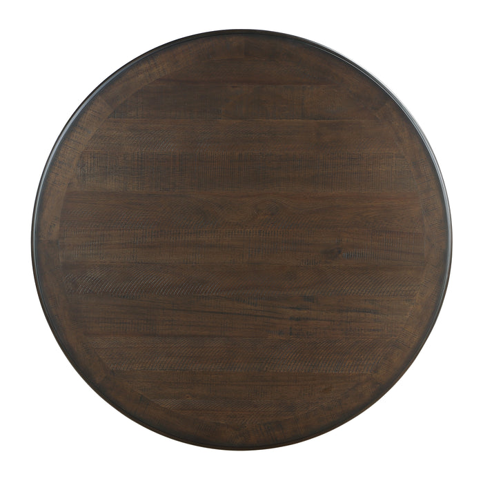 Asher Dining Table in White/Brown - 5800WH-48RD - FAMSA Furniture (TX)
