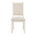 Asher Side Chair in White/Beige - 5800WHS - FAMSA Furniture (TX)