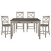 Brightleaf 5pc Set (TB+4S) in Brown/Gray - 5803RF-36*5 - FAMSA Furniture (TX)