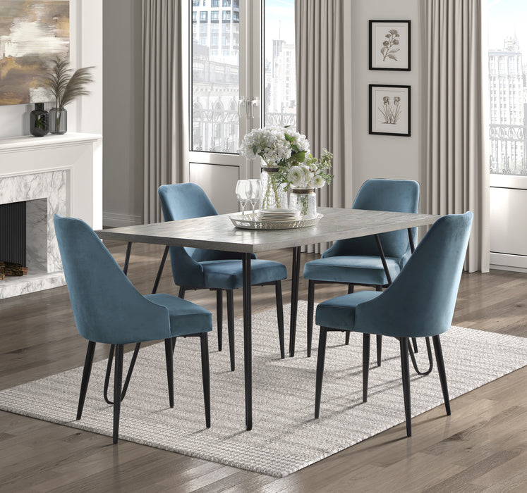 Keene Dining Table in Gray/Metal - 5817-60 - FAMSA Furniture (TX)