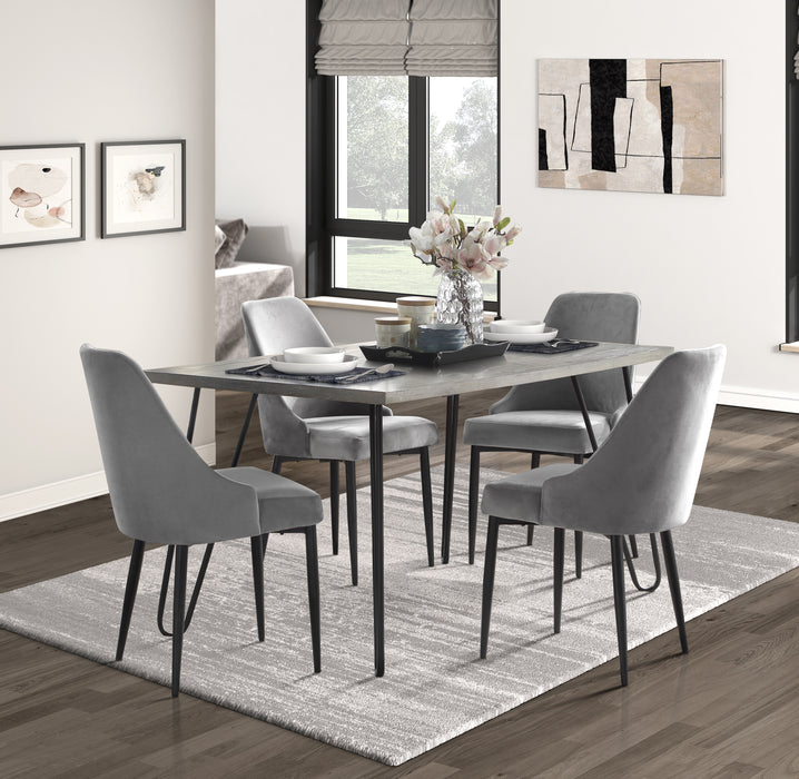 Keene Side Chair in Gray/Metal - 5817GYS - FAMSA Furniture (TX)