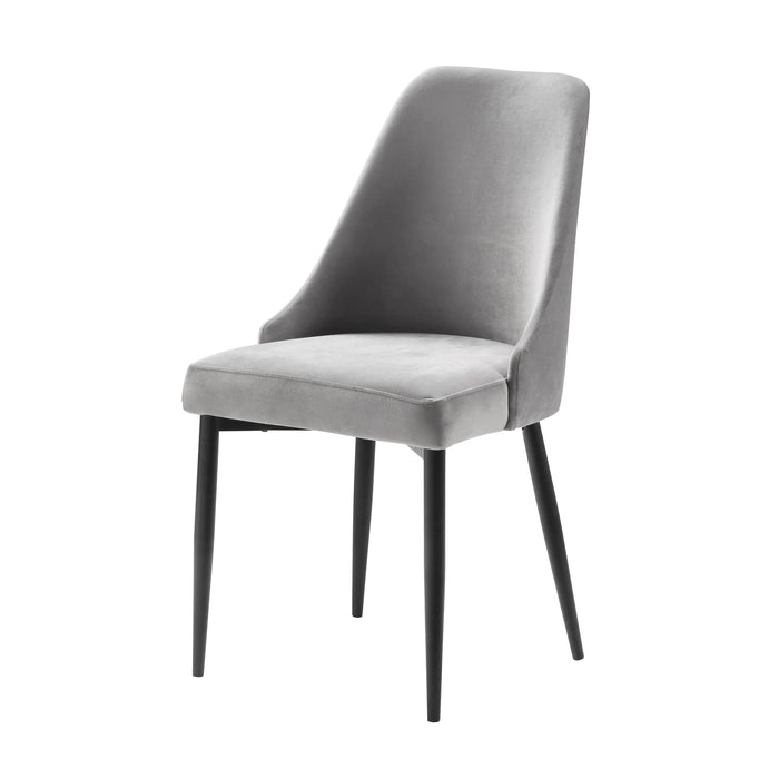 Keene Side Chair in Gray/Metal - 5817GYS - FAMSA Furniture (TX)