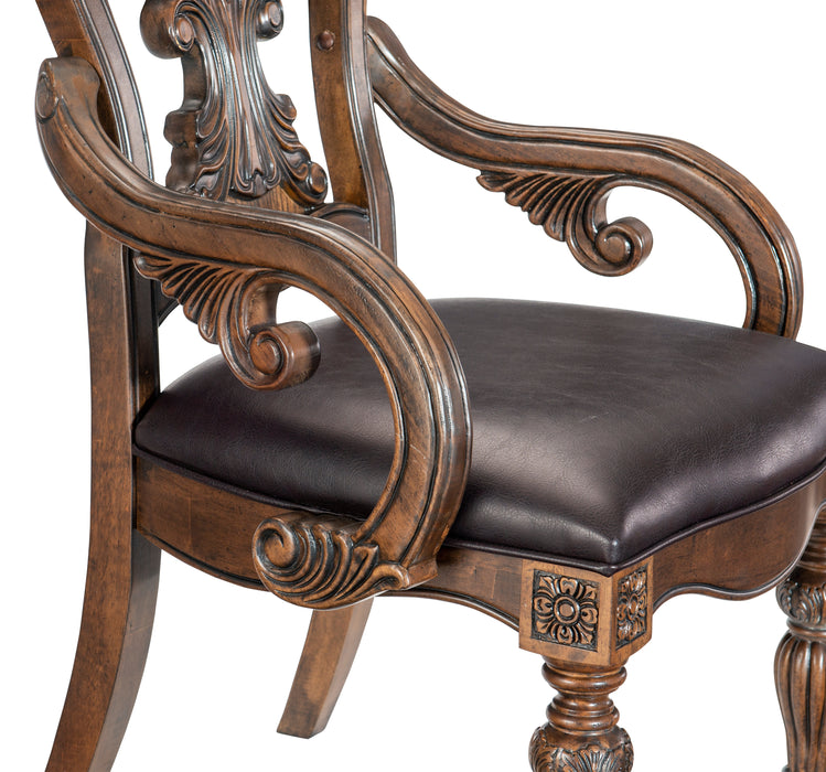 Bergen Arm Chair in Brown/Oak - 5829A - FAMSA Furniture (TX)