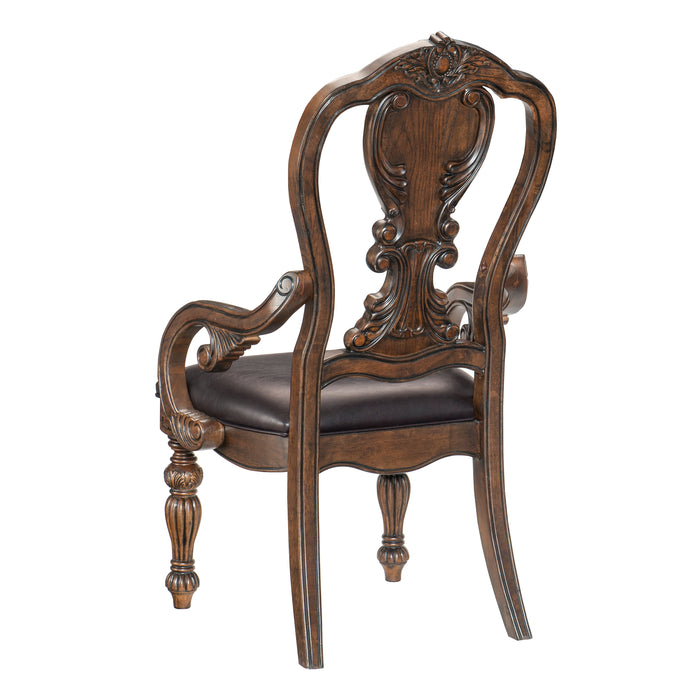 Bergen Arm Chair in Brown/Oak - 5829A - FAMSA Furniture (TX)