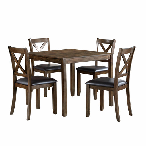 Hazel 5-Piece Pack Dinette Set in Brown - 5838CH-5P - FAMSA Furniture (TX)