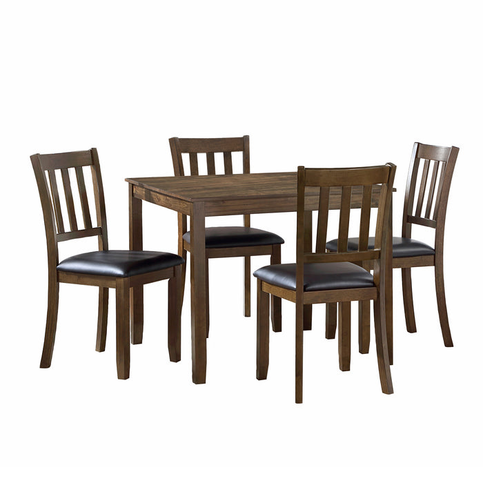 Faust 5-Piece Pack Dinette Set in Brown - 5839CH-5P - FAMSA Furniture (TX)