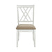 Brunson Side Chair in White/Brown - 5865S - FAMSA Furniture (TX)