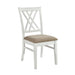 Brunson Side Chair in White/Brown - 5865S - FAMSA Furniture (TX)