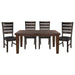 Ameillia 5pc Set (TB+4S) in Oak - 586-82*5 - FAMSA Furniture (TX)
