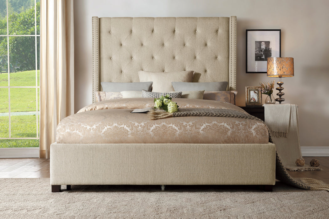 Fairborn Full Platform Bed in Beige - 5877FBE-1 - FAMSA Furniture (TX)