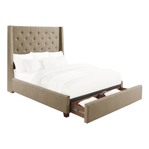 Fairborn Full Platform Bed with Storage Footboard in Brown - 5877FBR-1DW - FAMSA Furniture (TX)