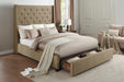 Fairborn Full Platform Bed with Storage Footboard in Brown - 5877FBR-1DW - FAMSA Furniture (TX)