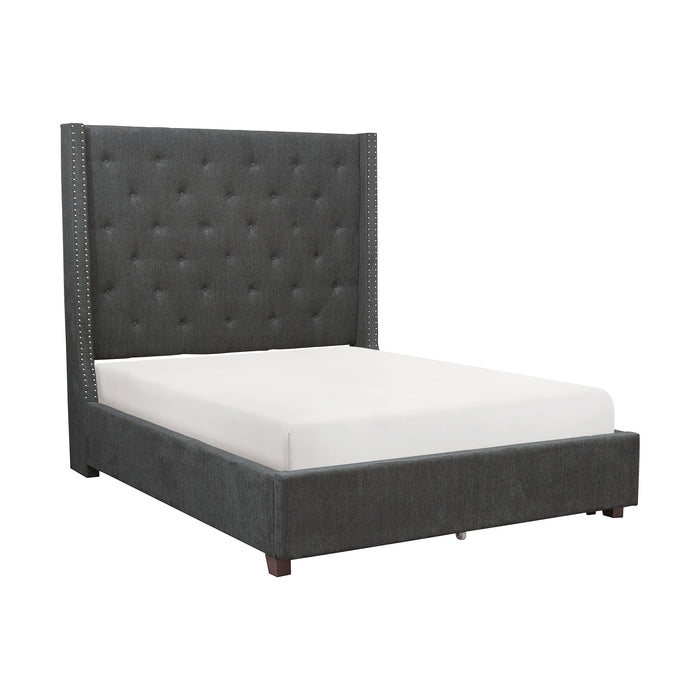 Fairborn Eastern King Platform Bed with Storage Footboard in Gray - 5877KGY-1EKDW - FAMSA Furniture (TX)