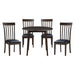 Rutland 5pc Set (TB+4S) in Black/Espresso - 5890RD*5 - FAMSA Furniture (TX)