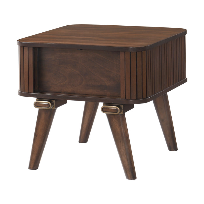 Monroe End Table in Brown/Walnut - 5901-04 - FAMSA Furniture (TX)