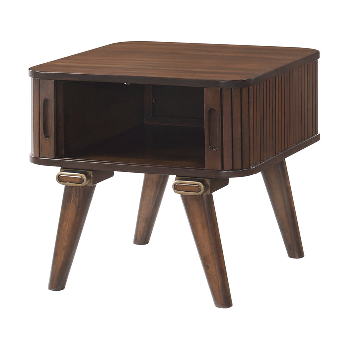 Monroe End Table in Brown/Walnut - 5901-04 - FAMSA Furniture (TX)