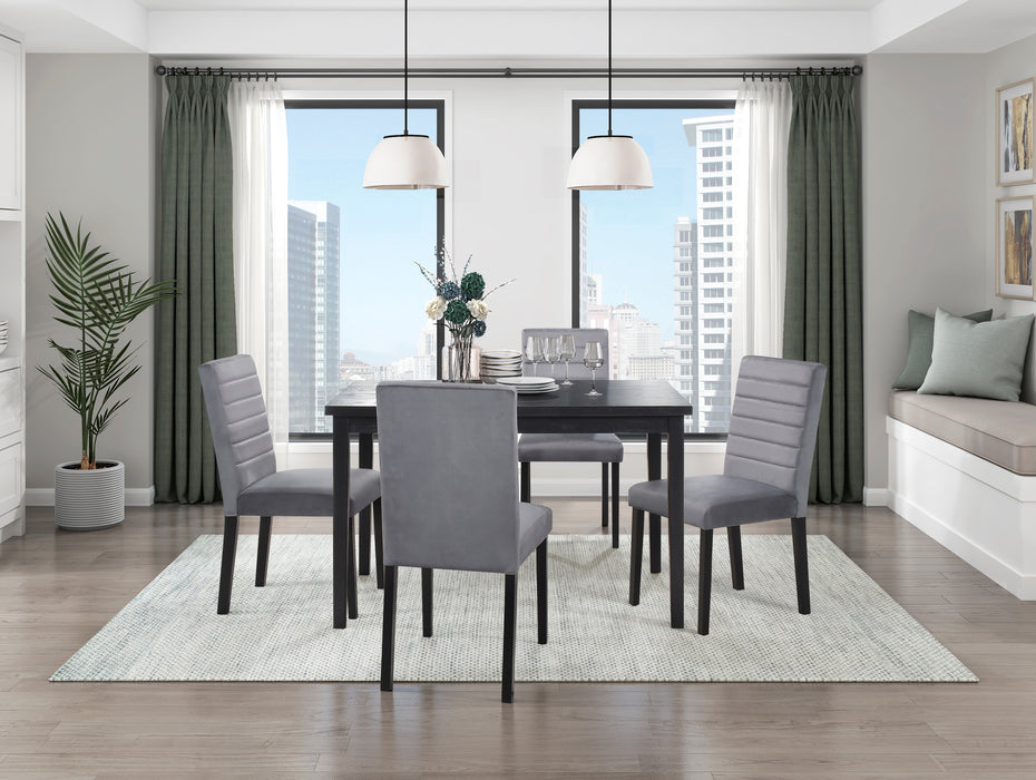 Andreas Side Chair in Black/Gray - 5902S - FAMSA Furniture (TX)