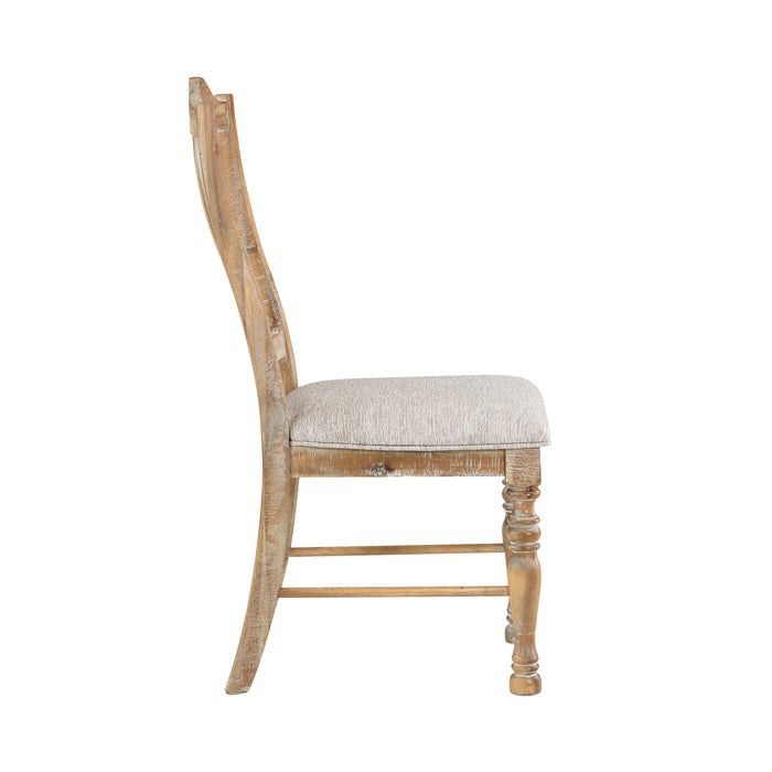 Weatherford Side Chair in Brown/Natural/Gray - 5904NF-S2 - FAMSA Furniture (TX)