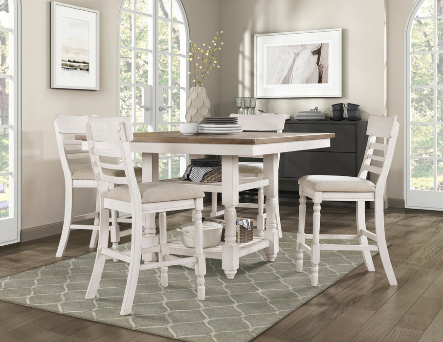 Alburgh Counter Height Chair in Gray/White - 5906WH-24 - FAMSA Furniture (TX)