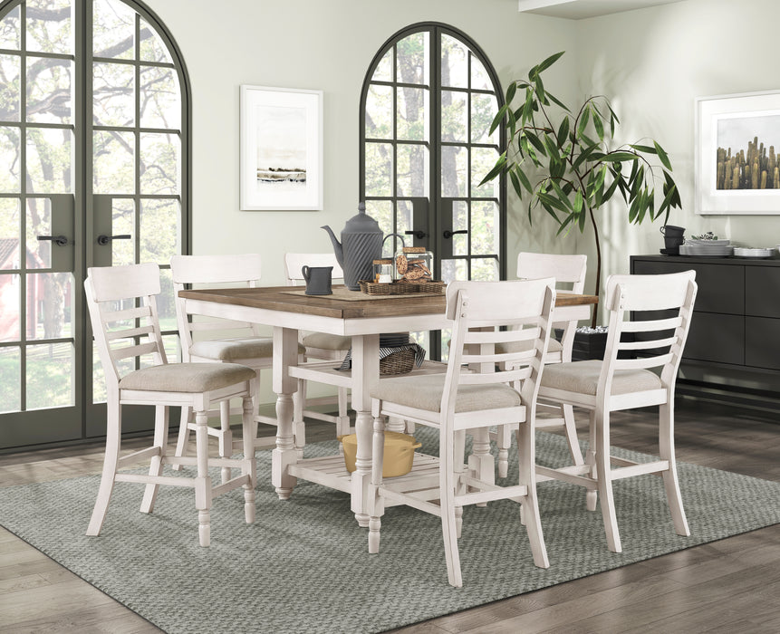 Alburgh Counter Height Chair in Gray/White - 5906WH-24 - FAMSA Furniture (TX)