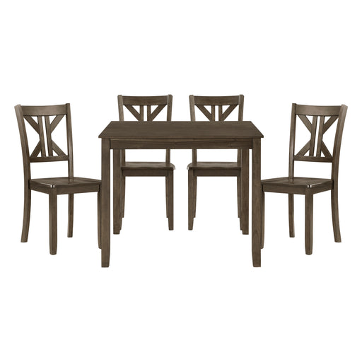Rivera 5-Piece Pack Dinette Set in Brown/Charcoal - 5907CH-5P - FAMSA Furniture (TX)