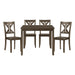 Rivera 5-Piece Pack Dinette Set in Brown/Charcoal - 5907CH-5P - FAMSA Furniture (TX)