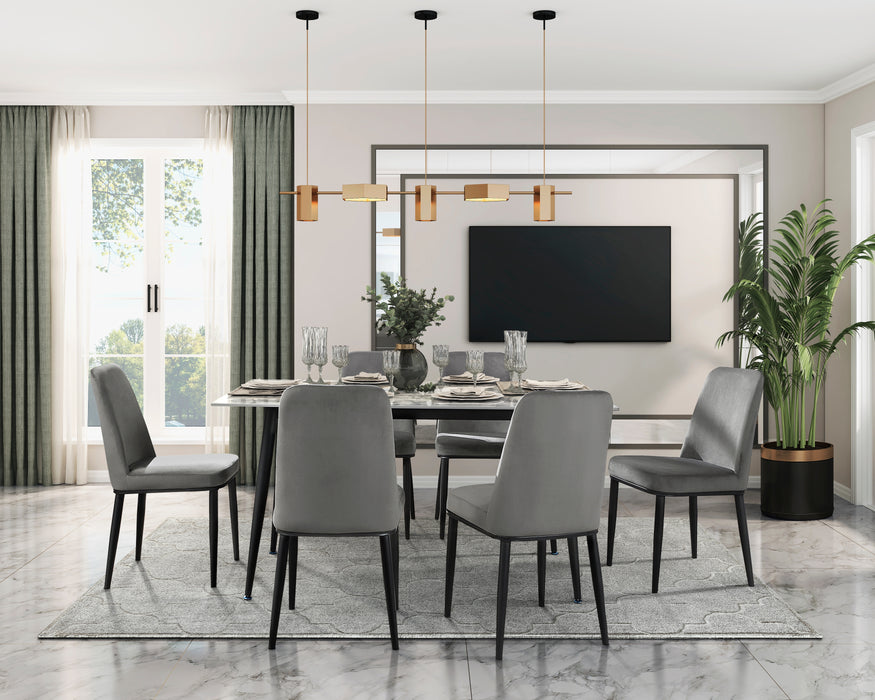 Salerno Dining Table in Black/Gray/White - 5909-59* - FAMSA Furniture (TX)