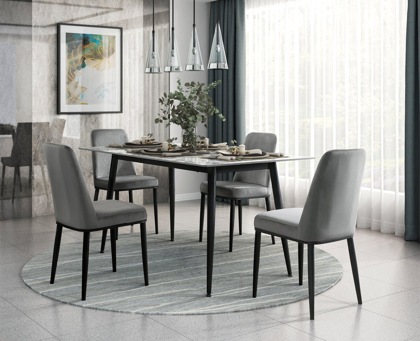 Salerno Dining Table in Black/Gray/White - 5909-59* - FAMSA Furniture (TX)