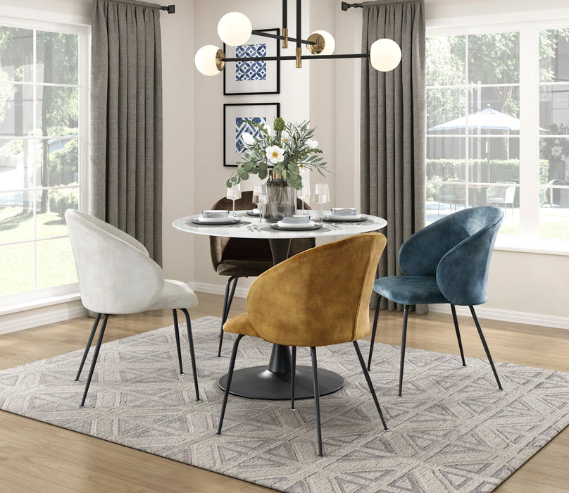 Cosimo Side Chair in Black/Brown - 5920BRS - FAMSA Furniture (TX)