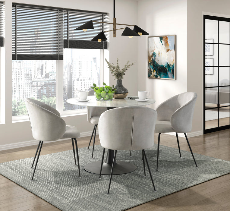 Cosimo Dining Table in Black/White - 5920-39RD* - FAMSA Furniture (TX)