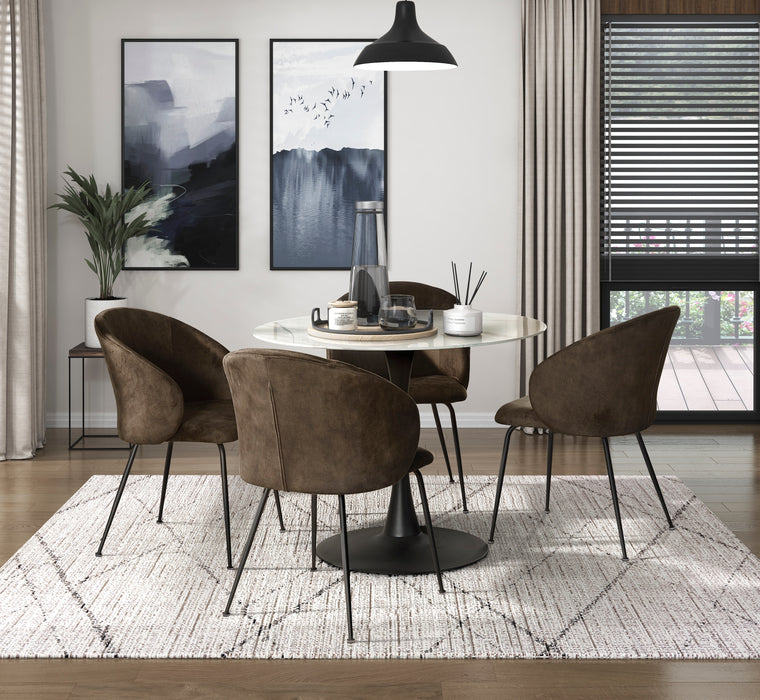 Cosimo Side Chair in Black/Brown - 5920BRS - FAMSA Furniture (TX)