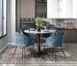 Cosimo Side Chair in Black/Teal - 5920TBS - FAMSA Furniture (TX)
