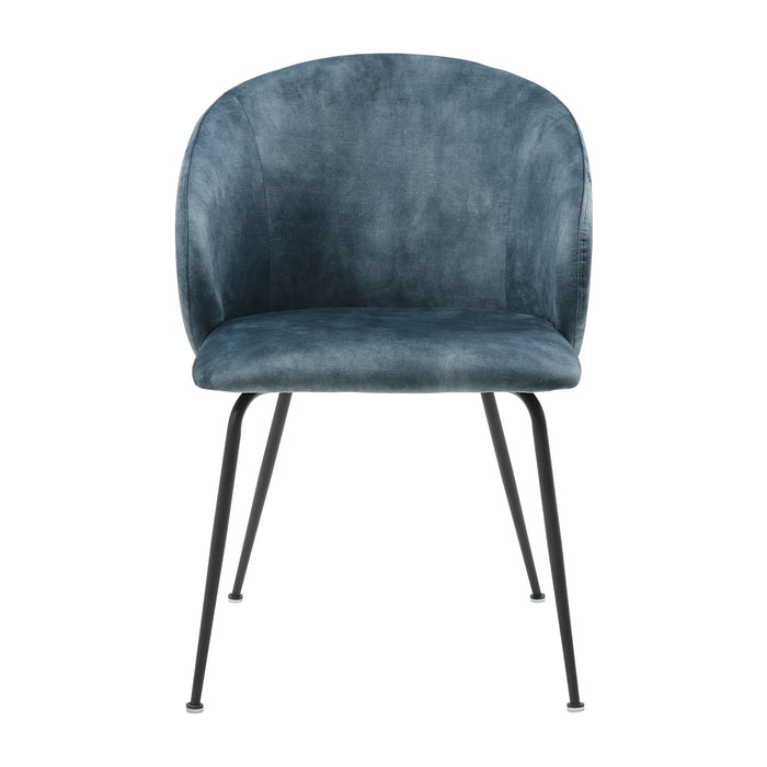 Cosimo Side Chair in Black/Teal - 5920TBS - FAMSA Furniture (TX)