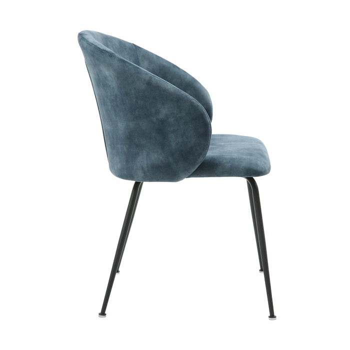 Cosimo Side Chair in Black/Teal - 5920TBS - FAMSA Furniture (TX)