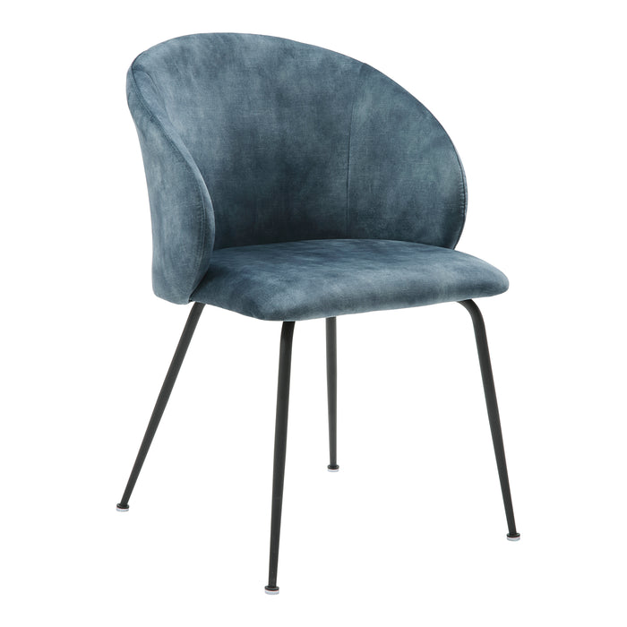 Cosimo Side Chair in Black/Teal - 5920TBS - FAMSA Furniture (TX)