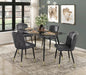 Clemente Side Chair in Black/Gold/Gray - 5921S - FAMSA Furniture (TX)