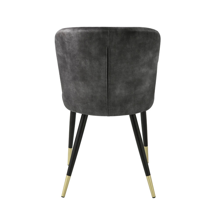 Clemente Side Chair in Black/Gold/Gray - 5921S - FAMSA Furniture (TX)