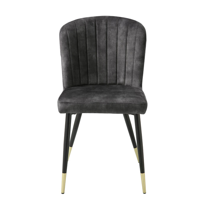 Clemente Side Chair in Black/Gold/Gray - 5921S - FAMSA Furniture (TX)
