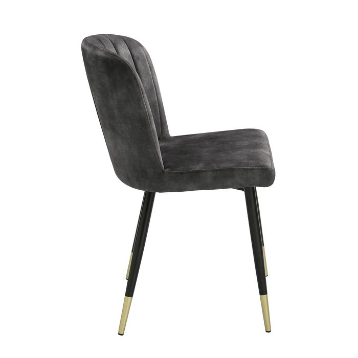 Clemente Side Chair in Black/Gold/Gray - 5921S - FAMSA Furniture (TX)