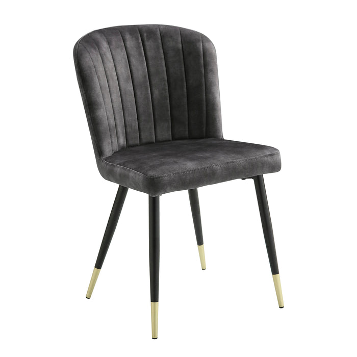 Clemente Side Chair in Black/Gold/Gray - 5921S - FAMSA Furniture (TX)