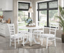 Shelby Dining Table in White - 5923W-39RD* - FAMSA Furniture (TX)