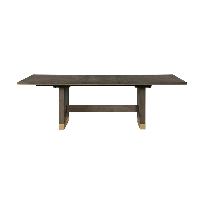 Griffin Dining Table in Brown/Gold/Beige - 5933-96* - FAMSA Furniture (TX)