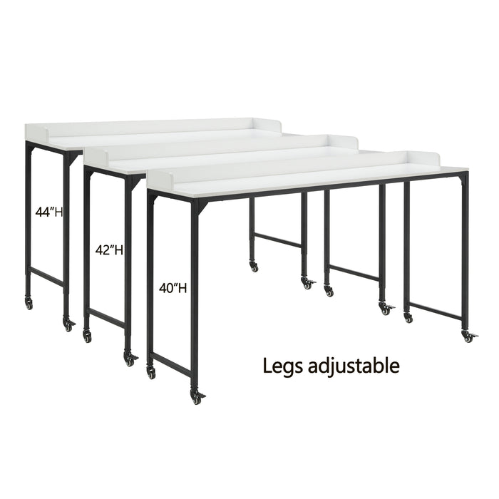 Sumter Over The Bed Desk in Black/White - 5963WH-22 - FAMSA Furniture (TX)