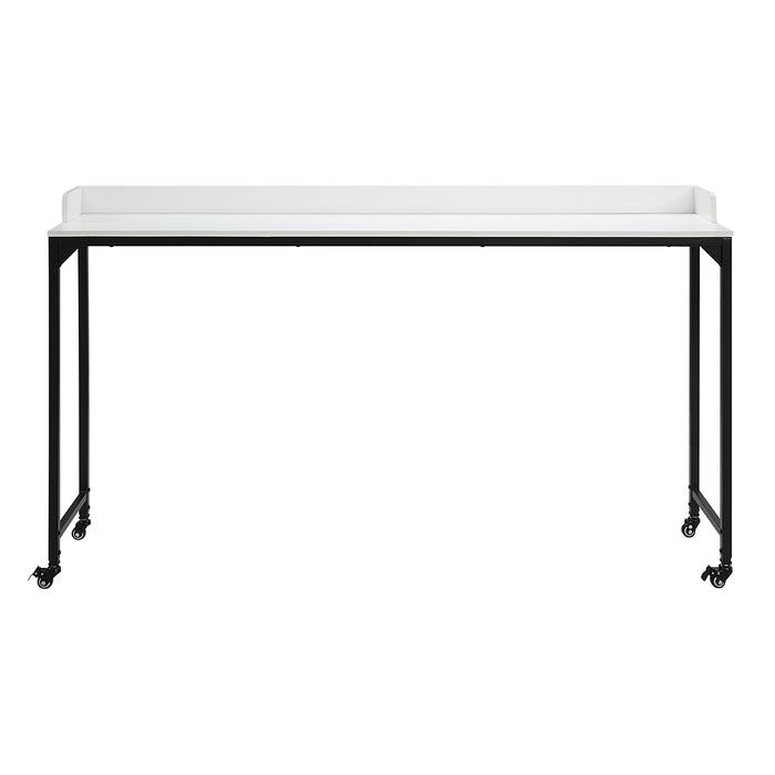 Sumter Over The Bed Desk in Black/White - 5963WH-22 - FAMSA Furniture (TX)