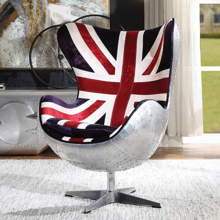 Brancaster British Flag Accent Chair With Swivel - FAMSA Furniture (TX)