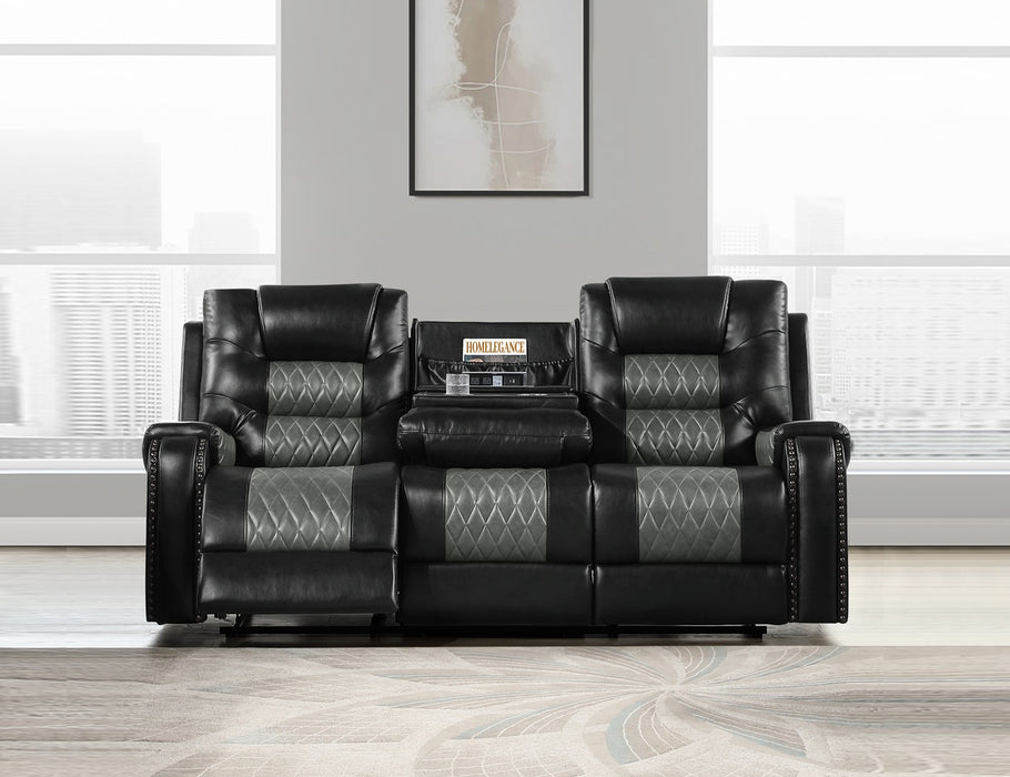 SH8890BLK-3 Reclining Sofa W/Drop Down Tbl image