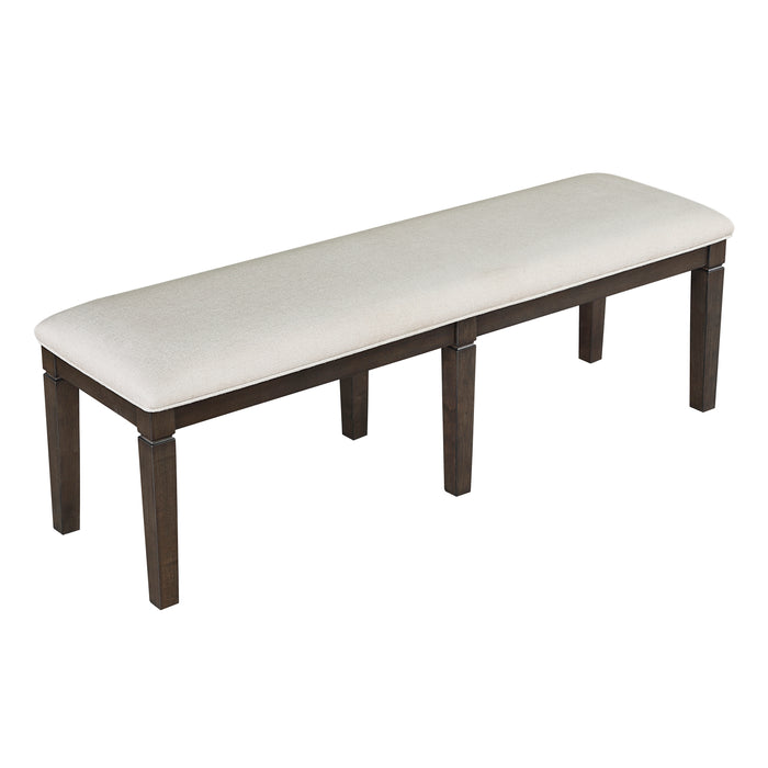 Victoria Bench in Beige,Espresso - 6023-13 - FAMSA Furniture (TX)
